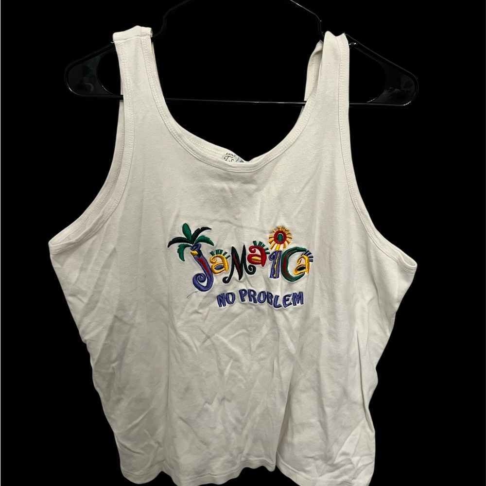 Jamaica No Problem‎ Graphic Tank Top White XL
